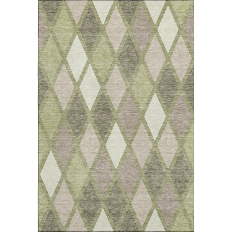 Premium Machine Washable Prisco Aloe Rug