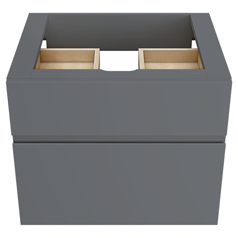 Base de meuble-lavabo simple mural 24 po Studio S, Gris foncé