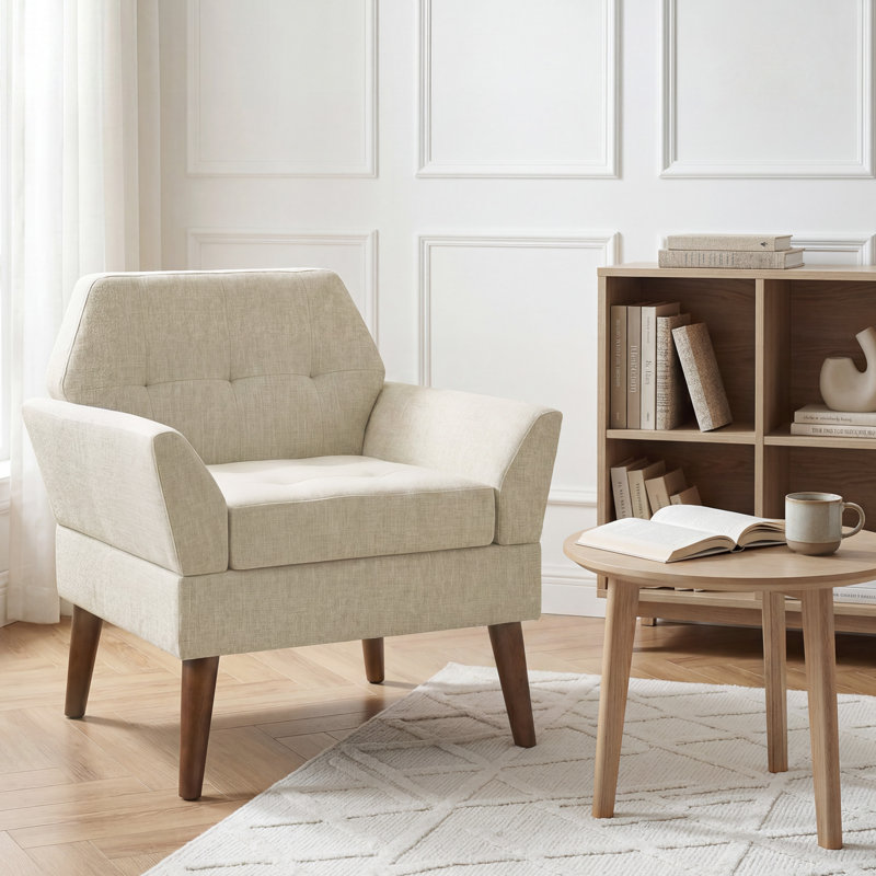 Chaise d'appoint Newtin, Beige