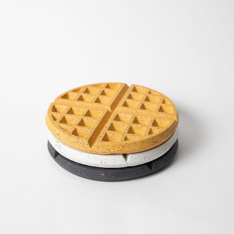 Waffle Trivet - Terrazzo, White