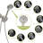 Multi Function Shower , 4.7" Rain Showerhead & 8 Hand Shower, Brushed Nickel Handheld Dual Kit