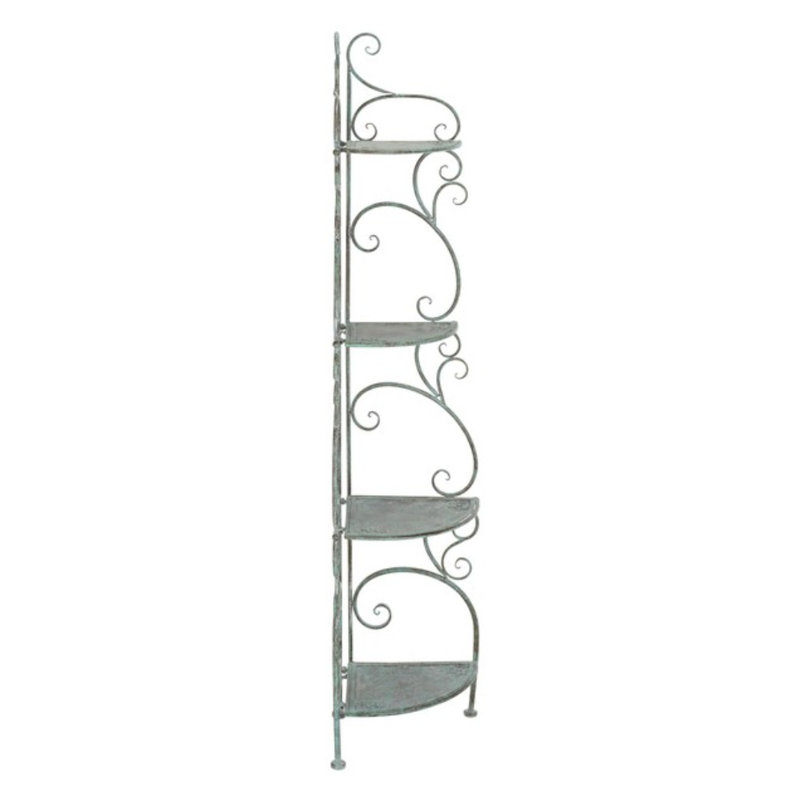 Tablette d'angle élégante Odine, Vert antique