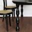 Table de salle à manger noire en bois massif demi-cercle-45920989