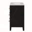 Meuble-lavabo noir 30 po avec lavabo en céramique, 3 tiroirs, structure en bois massif et rangement spacieux pour des salles de bain élégantes et fonctionnelles-128148496