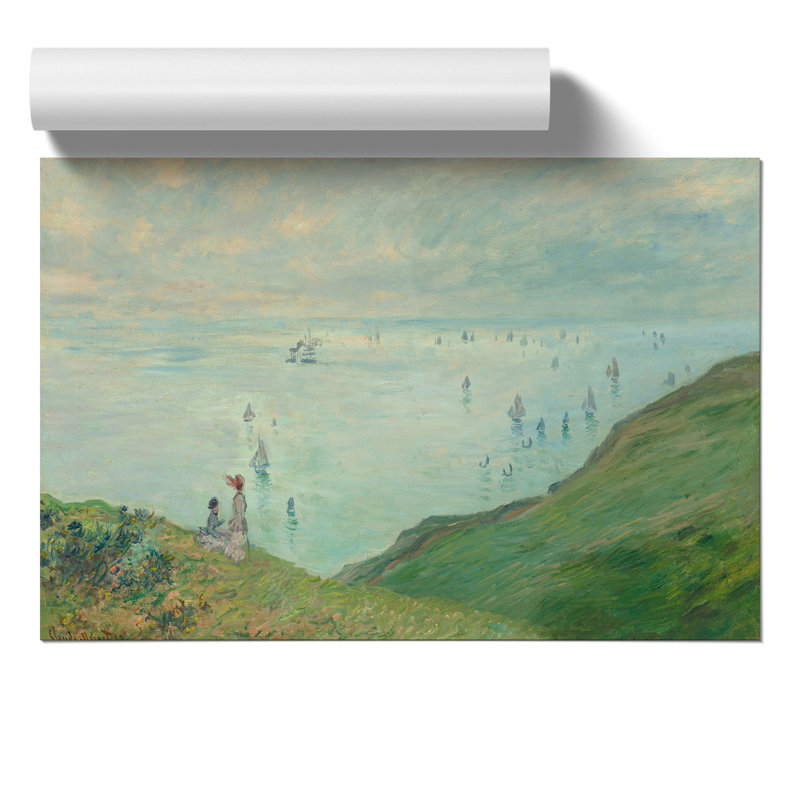 Cliffs At Pourville by Claude Monet - No Frame Painting, 21cm H x 30cm W x 0.1cm D