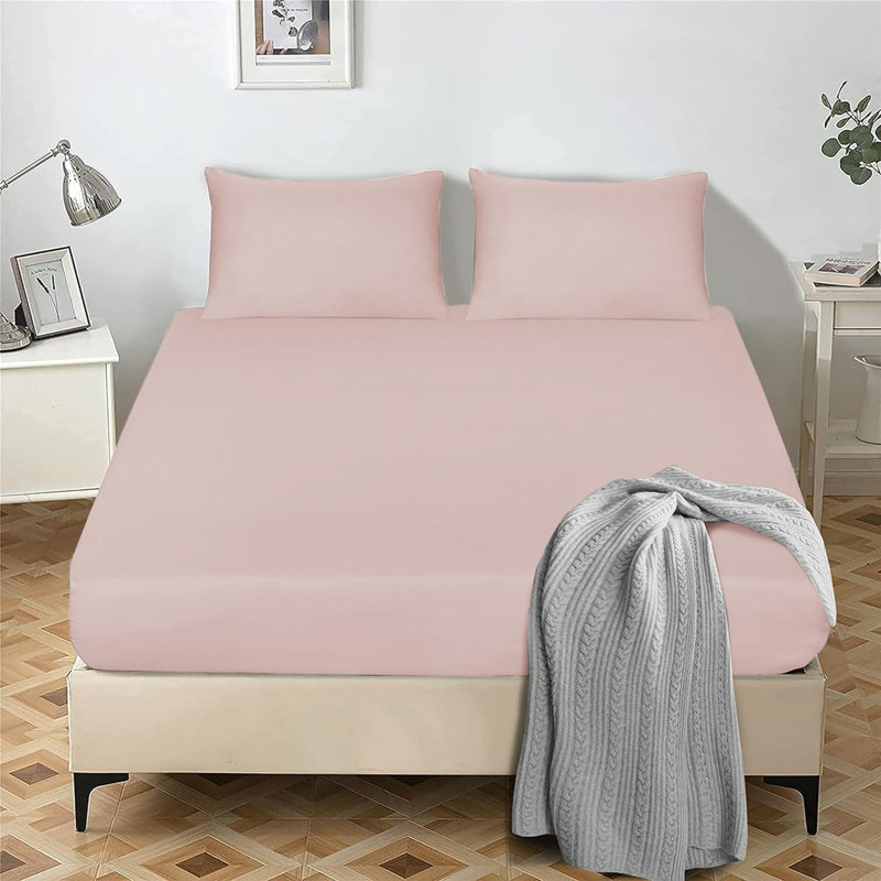 Rylynne Microfiber Fitted Sheet, Super King, Light Blue