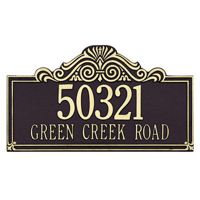 Villa Nova 2-Line Wall Address Plaque