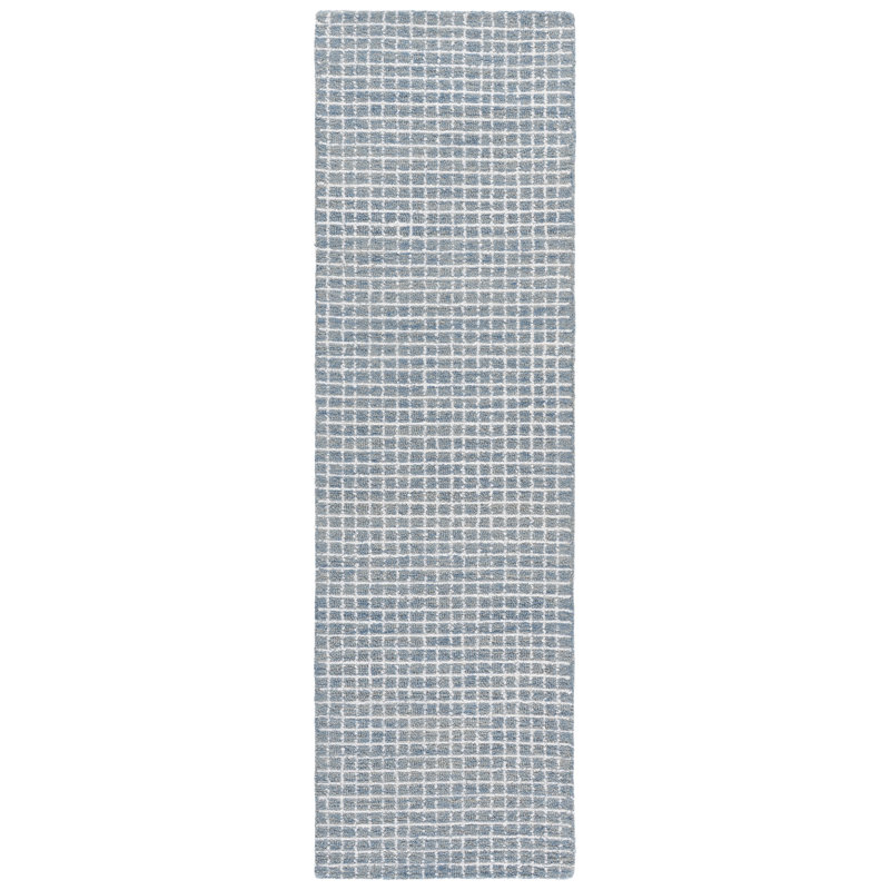 Tapis abstrait abstrait touffeté à la main Performance, Tapis de couloir 2 pi 3 po x 8 pi