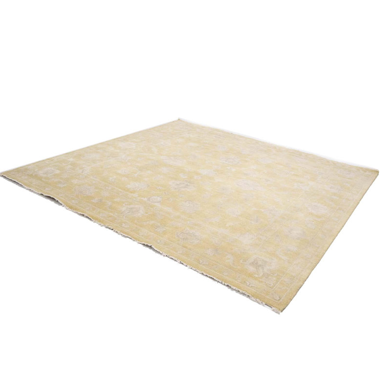 Tapis oriental floral transitionnel noué à la main 10 pi x 10 pi 1 po