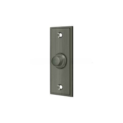 Deltana BBS333CR003 Bell Button, Rectangular Contemporary in PVD Polished Brass