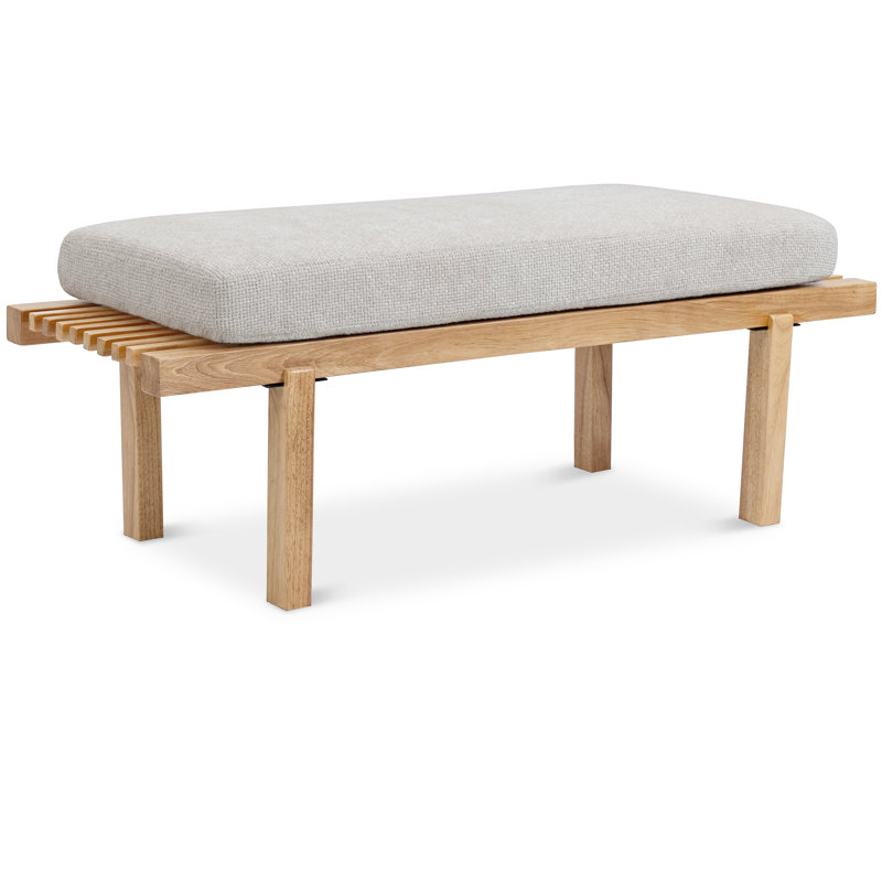 Banc rembourré Audie avec finition naturelle