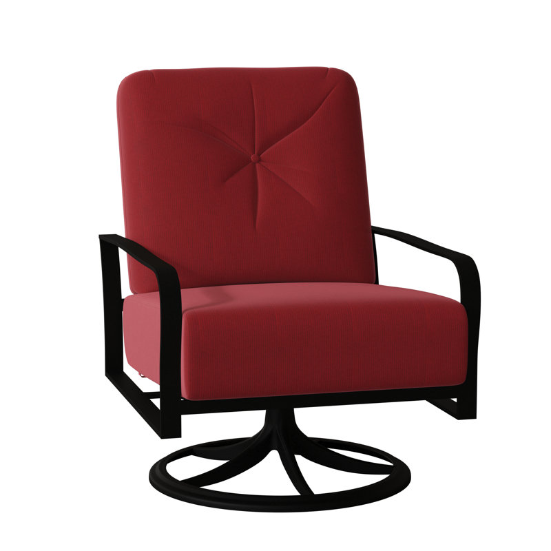 Chaise à bascule Fremont, Noir texturé, Denver Scarlett Sunbrella®