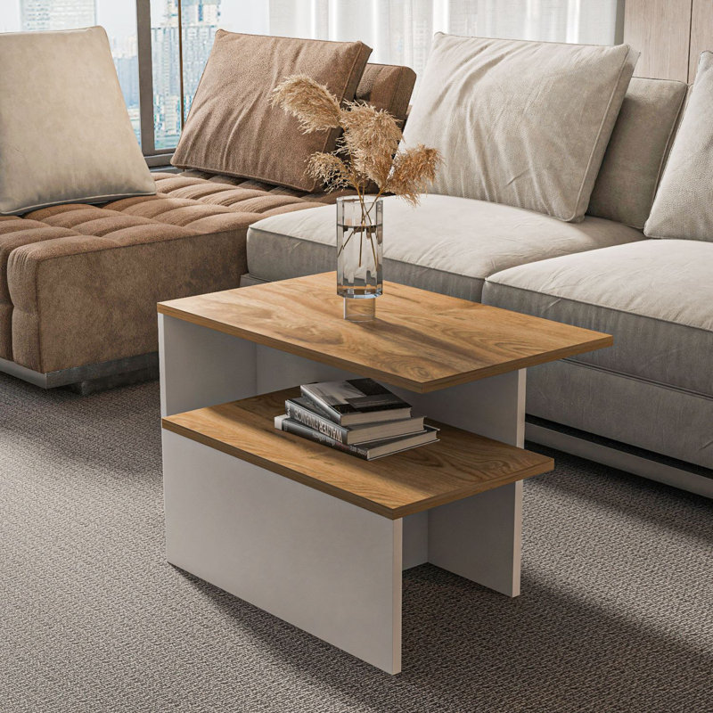 Table gigogne (2 pièces), Beige