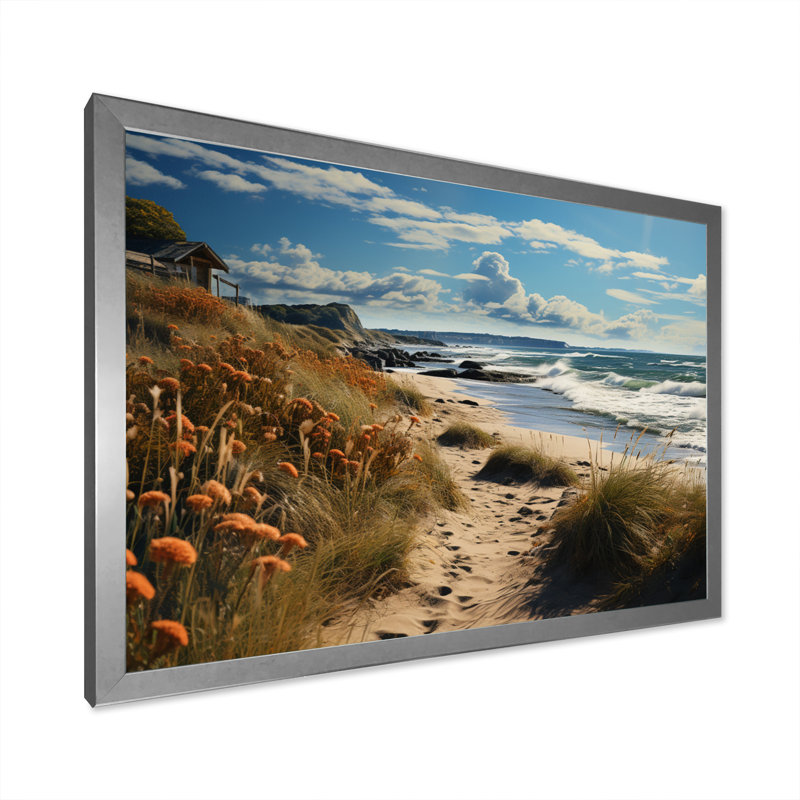 Superbe paysage côtier II sur toile, H 34 po x l 44 po x P 1,5 po, Cadre simple argenté