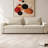 105" Polyester Loveseat Sofa,2 Seater Sofa With 2 Pillows,Sofa Couch,Modern Oversized Sofa For Living Room