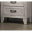 Table de chevet contemporaine en mélamine blanc délavé 1pc