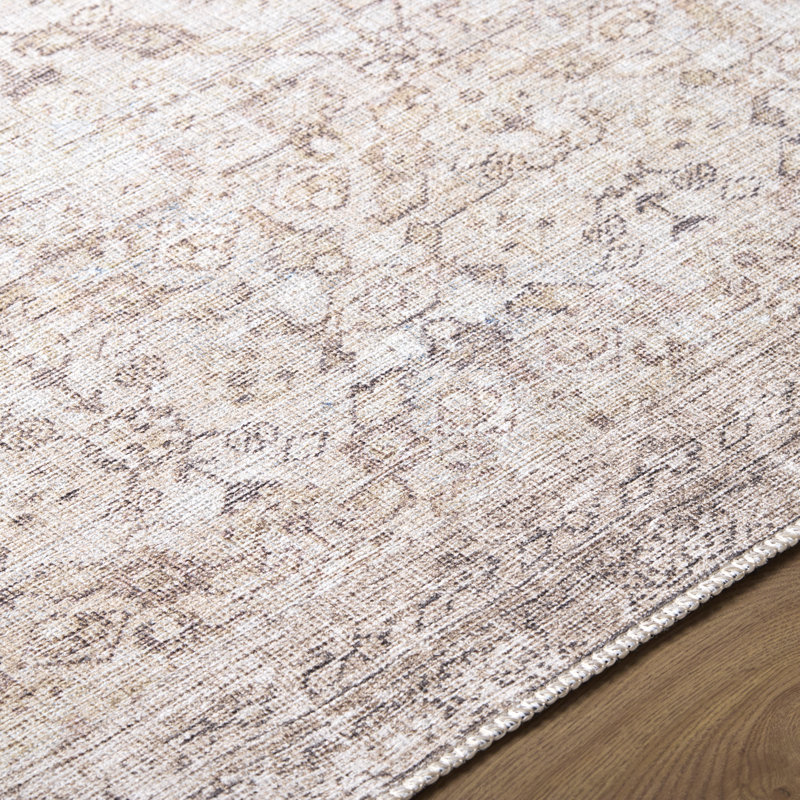 Jenni Yolo Home x Livabliss Amelia Washable Area Rug, Rectangle 9'2" x 12', Taupe/Sandstone/Ivory