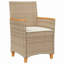  Ensemble de salle à manger de jardin 9 pièces en poly rotin beige-977490783