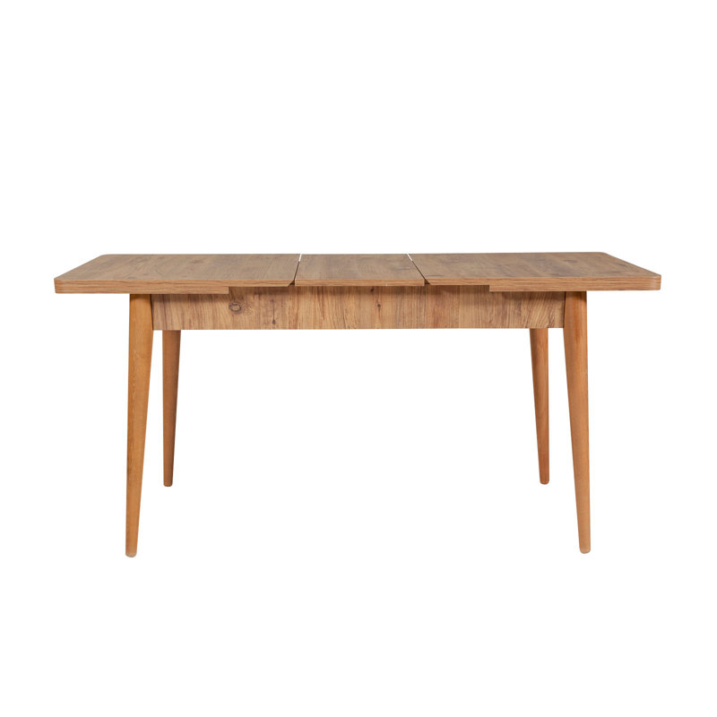 Ensemble de salle à manger extensible Newdale, Pin atlantique / vert, Pin atlantique