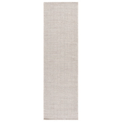 Natura Hand Woven Wool/Cotton Solid Color Rug in Beige/Ivory