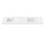 Lavabo de salle de bain rectangulaire en granite composite blanc 84 po Ablitas