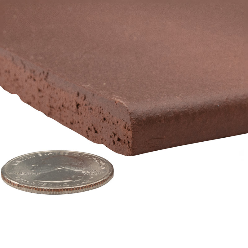 Quarry 6" x 6" Ceramic Wall & Floor Klinker Tile, Flame Red