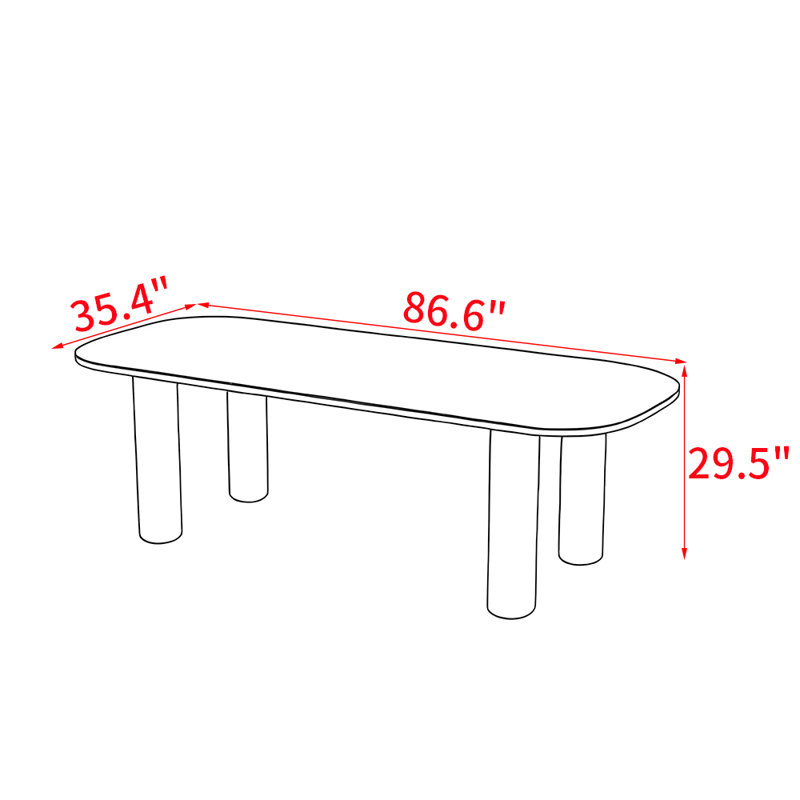 Rubenstein, H 29,5 po x L 86,6 po x l 35,4 po