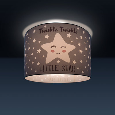 Jibril Fabric Flush Ceiling Light