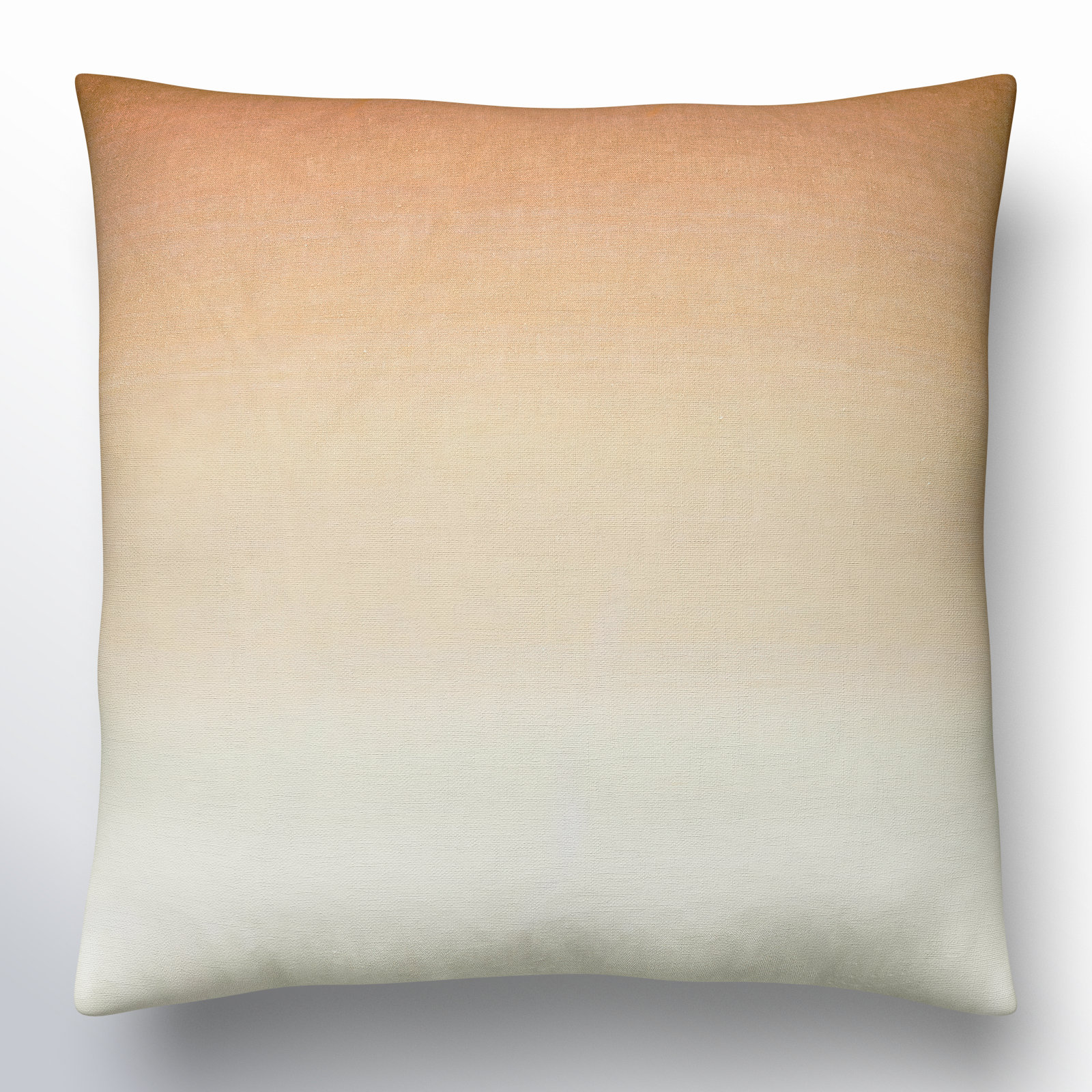 Deadra Ombre Linen Throw Pillow, Pillow Cover Only - No Insert, 22" x 22", Medium Brown