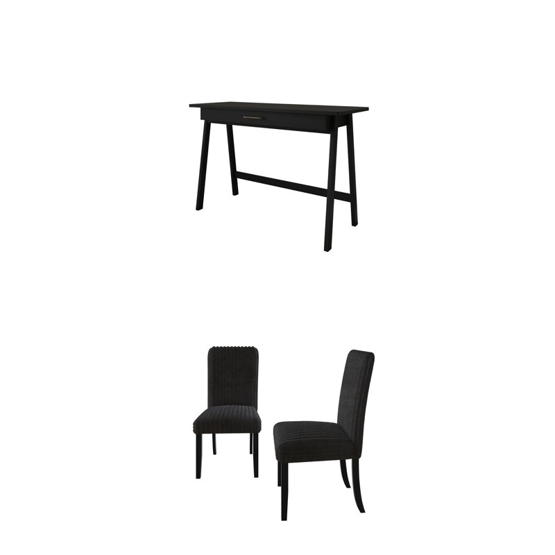 Charbonneau Writing Desk Set, Black