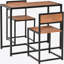 Ensemble de table de salle à manger 3 pièces pour 2 personnes, comprenant une table de cuisine et des chaises confortables pour les repas et les loisirs