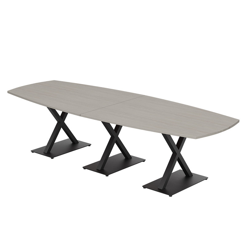 Table de conférence Pavert, H 30 po x l 120 po x P 48 po, Sel Lakeland, Noir mat