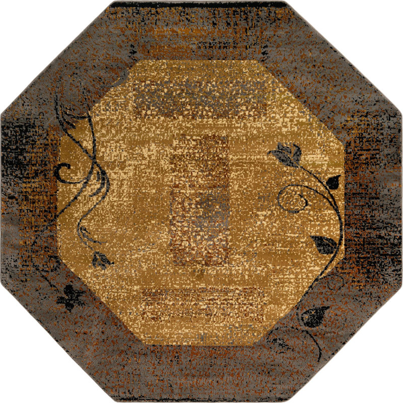 Arabica Indoor Rug, Octagon 6'