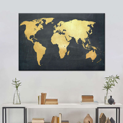 Adventure Awaits World Map Canvas Print