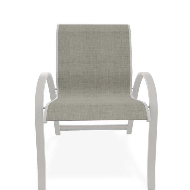Aruba Outdoor Dining Armchair, Snow