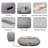 Tench Oval Concrete Propane Smokeless Fire Pit Table with Hidden Fuel Tank