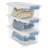 Sterilite 6 Qt Latching Storage Box, Stackable Latch Lid Bin, Container to Organize Shoes in Closet