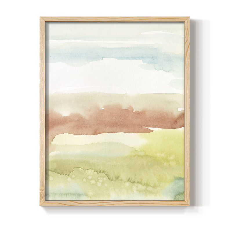 Blushing Sunrise II Framed Print - Solid Wood, 15" H x 12" W