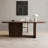 Nut-brown Rectangular Solid Wood Dining Table-99135415
