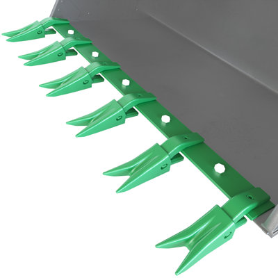 Heavy Duty Tractor Bucket Tooth Bar – 49" | 6 Teeth – Bolt-On, No Drilling – Fits 1/2" Edge – Durable Green Finish – Green