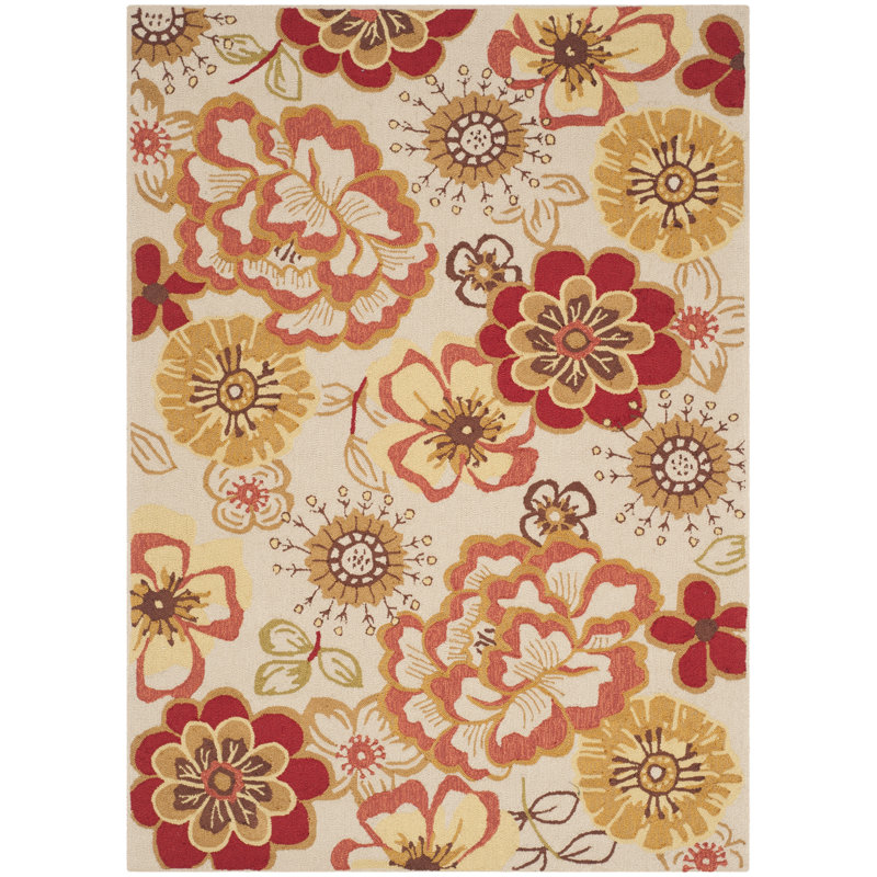 Tapis performance floral crocheté à la main Josephine, Rectangle 2 pi 3 po x 3 pi 9 po