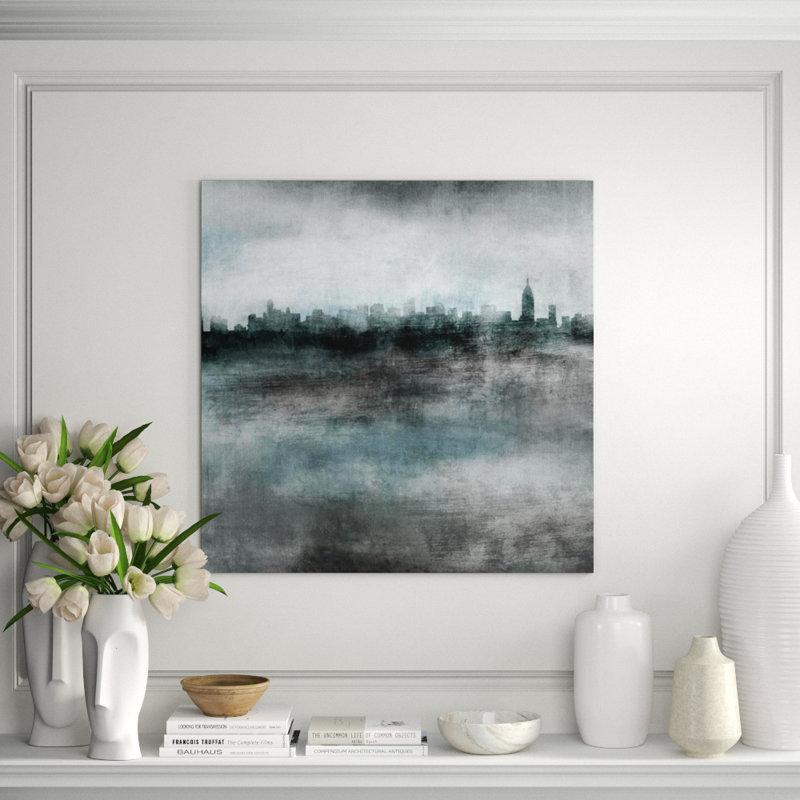 Misty Manhattan Print by Sofia Fox, Knife Gel, 36" H x 36" W x 1.5" D