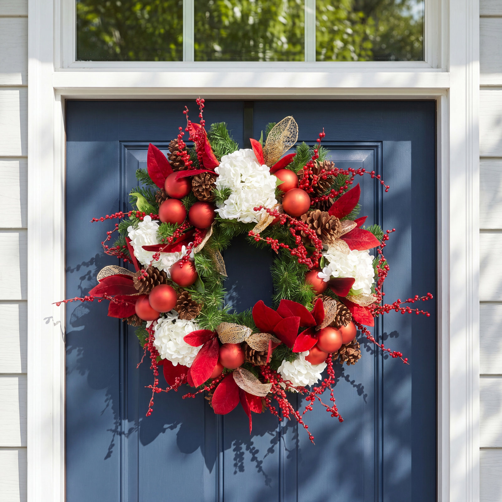 The Holiday Aisle® Lemark 26" Hydrangea Wreath