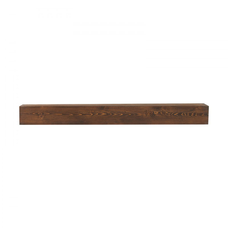 Tablette de manteau de cheminée rustique flottante 60 po brun naturel
