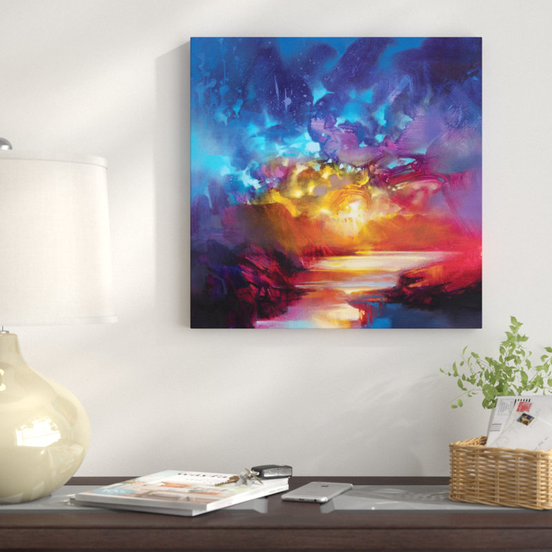 «Liquid Light I», reproduction sur toile, H 12 po x l 12 po x P 1,5 po, Pas de tapis, Toile tendue