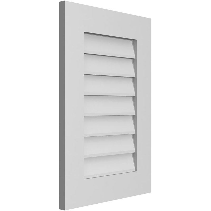 Vent à pignon rectangulaire en uréthane non-fonctionnel, H 26 po x l 18 po x P 1 po