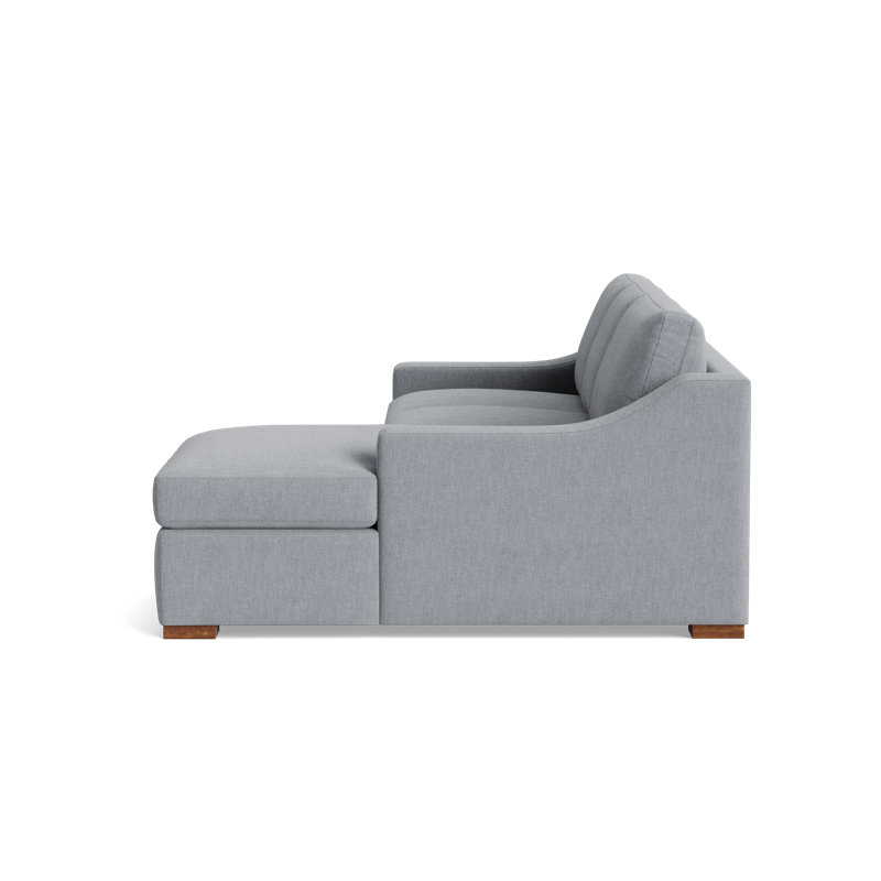 Lucca Chaise Sectional, Right Hand Facing, Performance Weave - Zinc