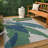 Correlly Coastal Vintage Abstract Palm Leaf Green/Cream Indoor/Outdoor Rug-1956461889