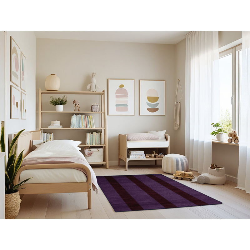 Tapis mauve lavable à la machine, Rectangle 4 pi x 6 pi
