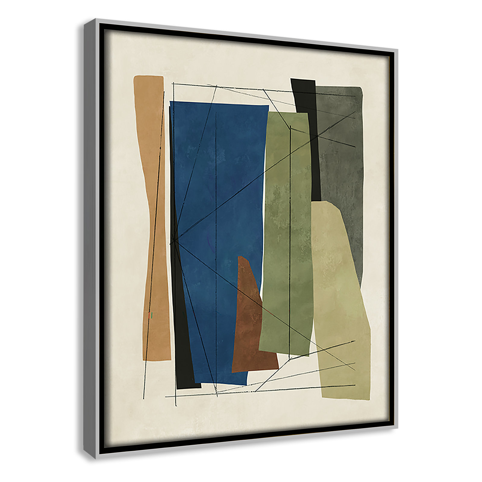 Sync I by Tom Reeves, 11.5" H x 9.5" W x 2" D, Silver Framed